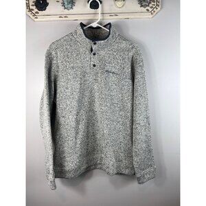 Eddie Bauer Mens Heavyweight Radiator Fleece Quarter Snap Pullover Sweater Large